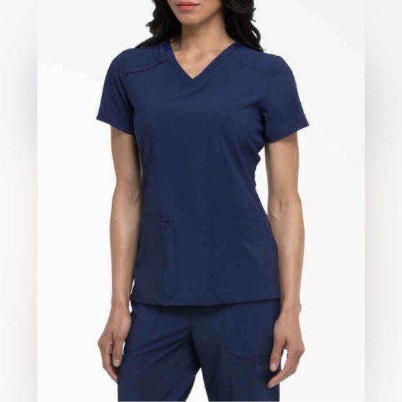 Women's Dickies EDS Essentials V-Neck Scrub Top - Navy - Picture 1 of 4